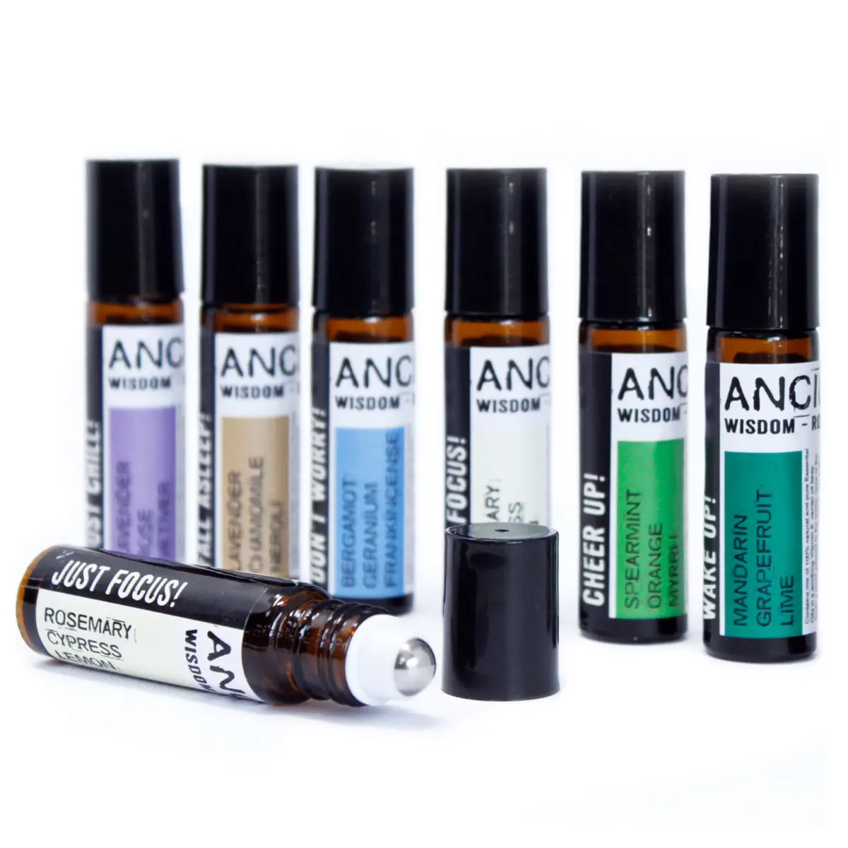 Roll-on med eterisk oljeblandning 10 ml – Oroa dig inte - produktbild 9