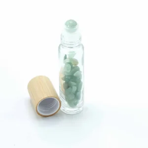 Rollerflaska för eterisk olja med aventurin och trälock, 5 ml - produktbild 4