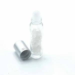 Rollerflaska med ädelsten av bergkristall för 5 ml eterisk olja - produktbild 3