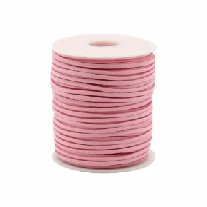 Spole med rosa halsbandsband i konstmocka, 2,5 mm tjockt