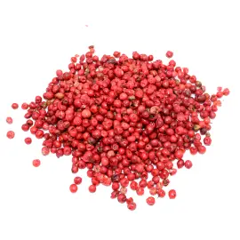 Högupplöst bild av rosa pepparkorn i lösvikt