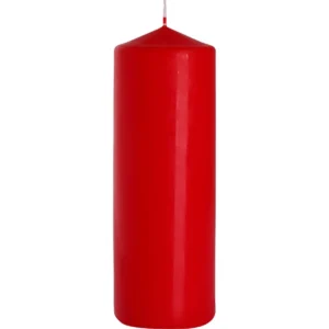 Rött blockljus med måtten 80x250 mm