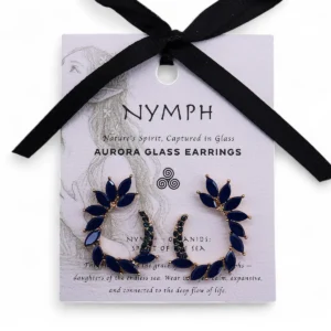 Royal Blue vintage glasörhängen i ringform - produktbild 5