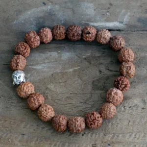 Rudraksha-armband med Buddah-hänge i brun färg - produktbild 4