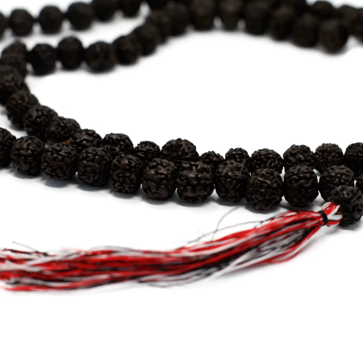 Rudraksha mala med 108 pärlor mörk - produktbild 2