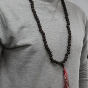 Rudraksha mala med 108 pärlor mörk - produktbild 3