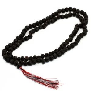Rudraksha mala med 108 pärlor mörk - produktbild 7