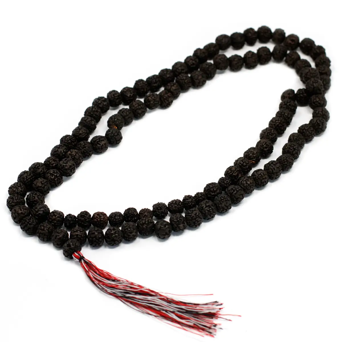 Rudraksha mala med 108 pärlor mörk - produktbild 7