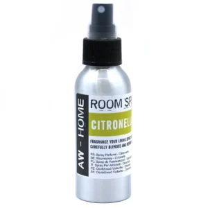 Aluminiumflaska med rumsspray och citronelladoft