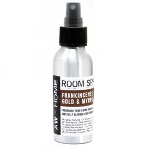 Aluminiumflaska med rumsspray och svart spraypump