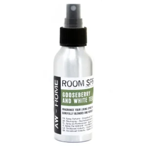 Aluminiumflaska med rumsspray krusbär och vitt te