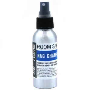 Aluminiumflaska med rumsspray Nag Champa och svart spraymunstycke