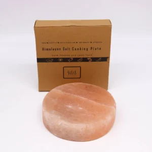 Rund matlagningsplatta av Himalayasalt 20x20x5 cm - produktbild 3