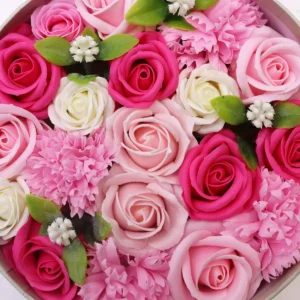 Rund presentask med tvåltrosor Baby Blessings i rosa - produktbild 4