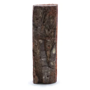 Rustik bokstav "I" tillverkad av naturlig bark, 7 cm hög