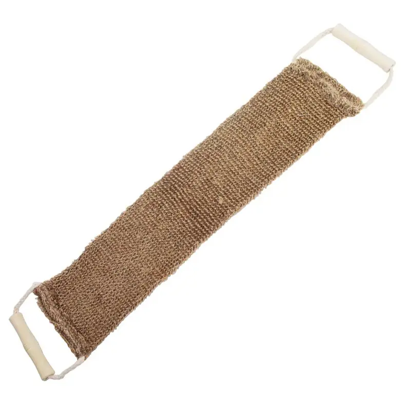 Ryggskrubb i jute med handtag för exfoliering