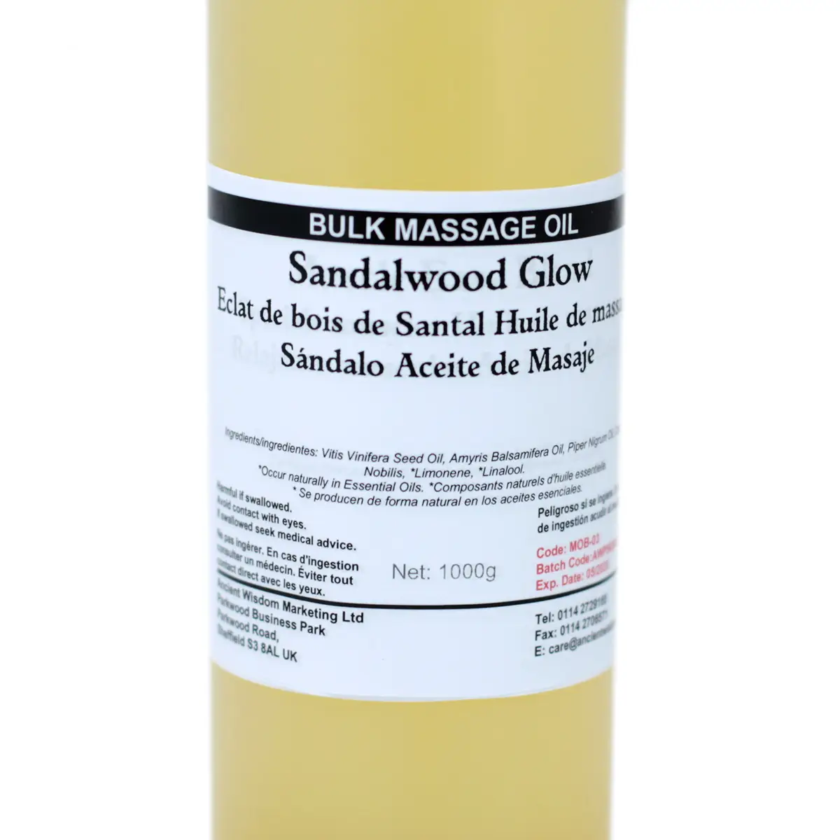 Sandelträdoja 1 kg massageolja - produktbild 2