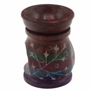 Såpstensolja-brännare med Hamsa-motiv 10 cm i fem färger - produktbild 2