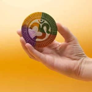Såpstensrökelsehållare med Om-symbol 8 cm - produktbild 2