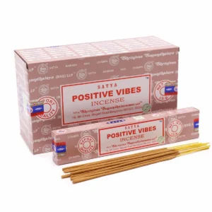 Satya Positive Vibes rökelsepinnar med förpackning och lösa pinnar