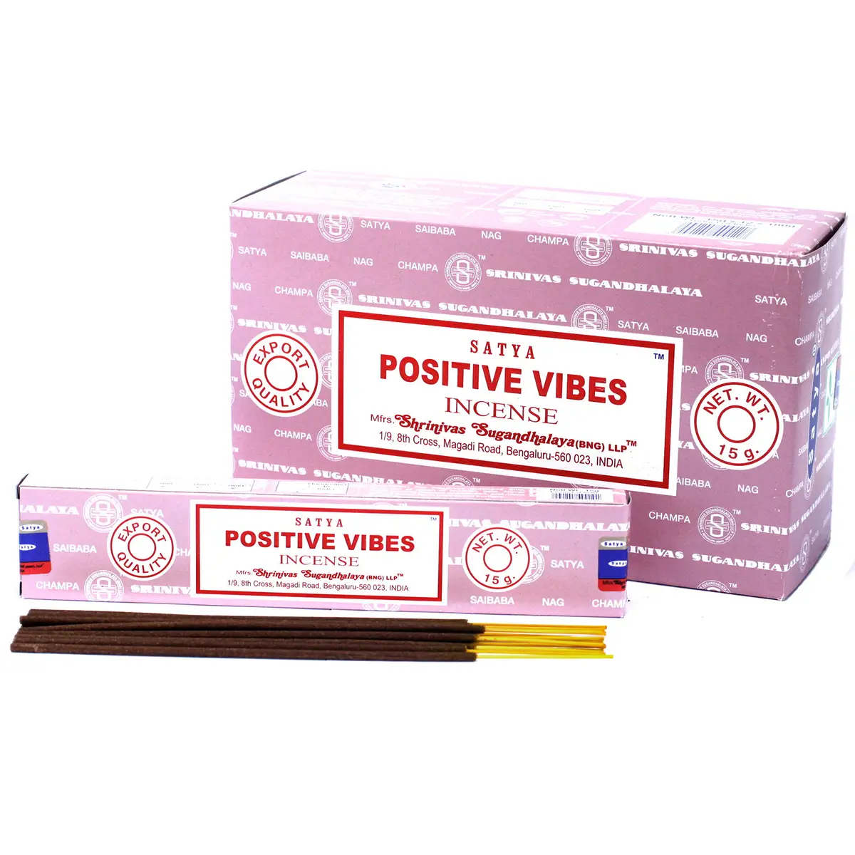 Satya rökelsepinnar 15 g – Positive Vibes - produktbild 3