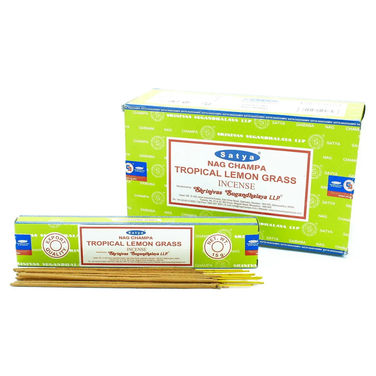 Satya rökelsepinnar 15g Tropical Citrongräs - produktbild 3