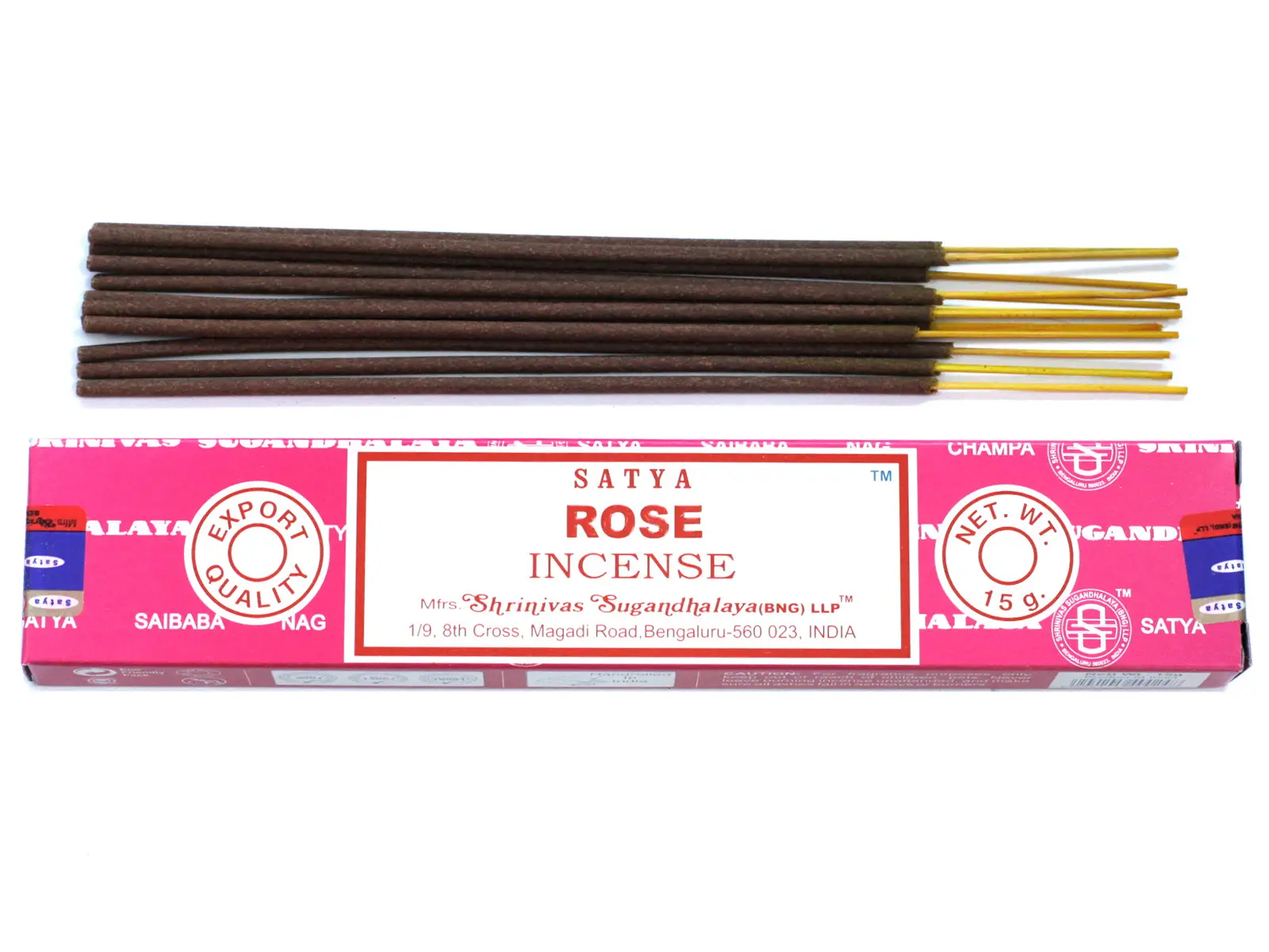 Satya rökelsepinnar med rosdoft 15 g - produktbild 2