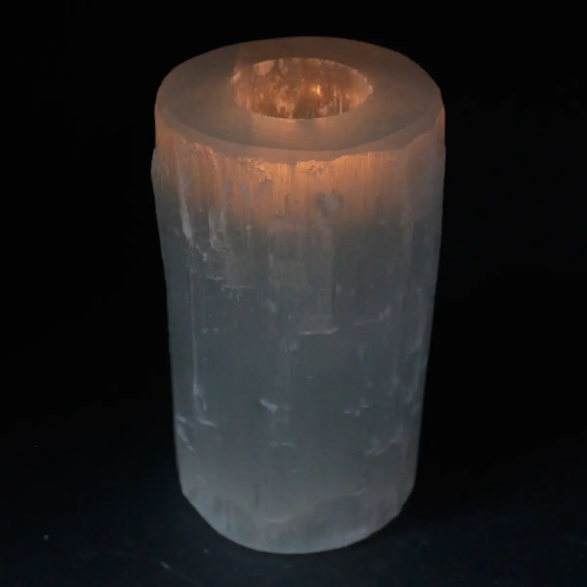 Selenitljusstake cylinder 15 cm - produktbild 3