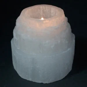 Selenitljusstake i bergstopp, 8 cm - produktbild 4
