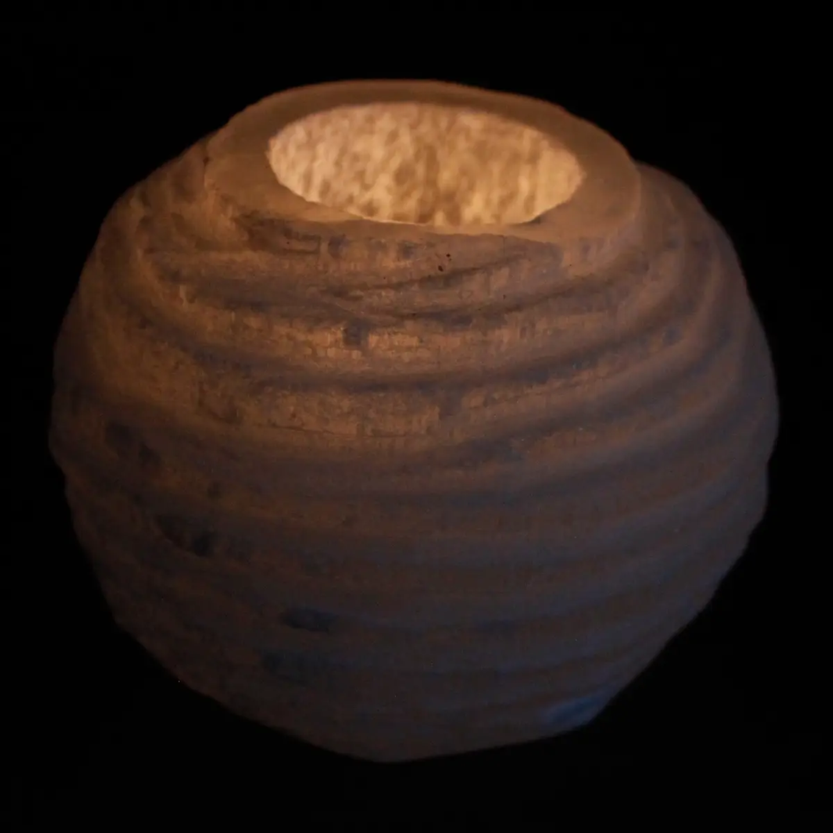 Selenitljusstake rund 8 cm - produktbild 3