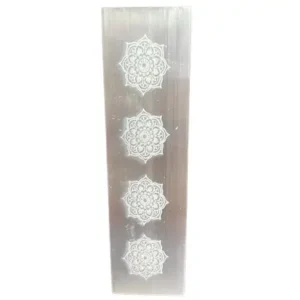 Selenitplatta med mandalamotiv 15 cm - produktbild 3