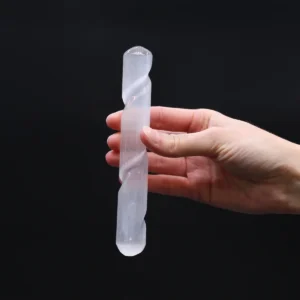 Selenitstav med spiral, 16 cm, rundade ändar - produktbild 2