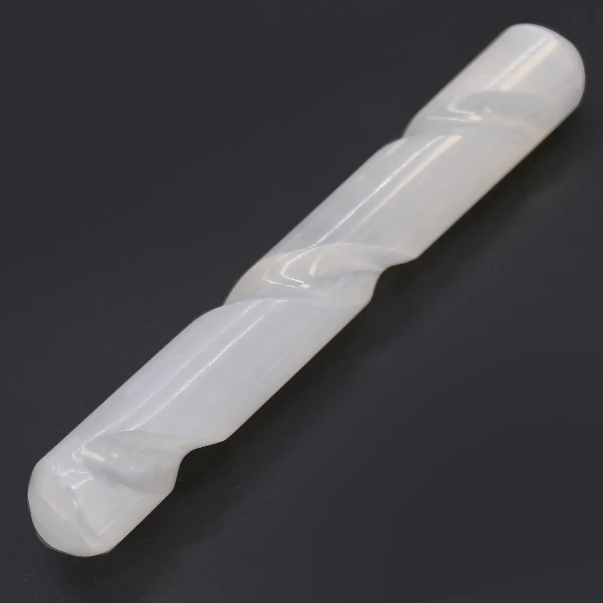 Selenitstav med spiral, 16 cm, rundade ändar - produktbild 3