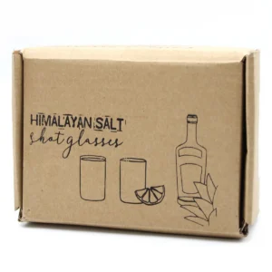 Set med 2 shotglas i Himalayasalt och träbricka - produktbild 5
