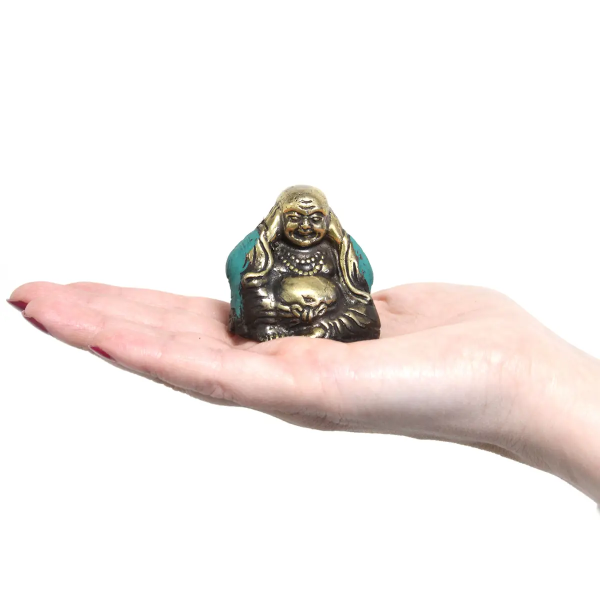 Set med 3 Fengshui-figurer i mässing – Se inget ont med mera - produktbild 2