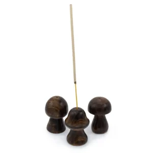 Set med 3 mini rökelsehållare i form av svampar (8 cm, 7 cm, 6,5 cm) - produktbild 6