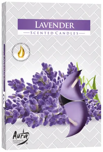 Set med 6 doftvärmeljus med lavendeldoft - produktbild 2
