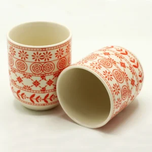 Set med 6 örttekoppar i keramik, Amber-design - produktbild 2