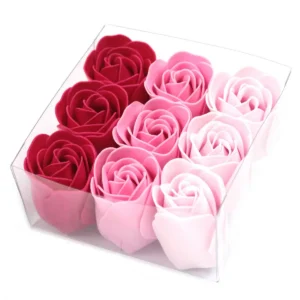 Set med 9 tvålblommor i rosa nyanser - produktbild 2