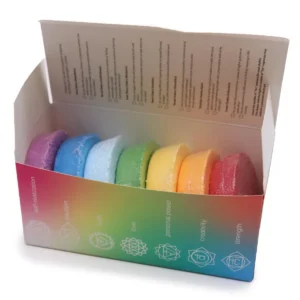 Set med chakra badbomber i stor ask för harmoni och inre glöd - produktbild 2