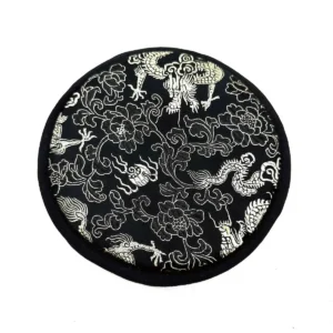 Set med handhamrad och graverad tibetansk klangskål 14 cm med Green Tara-motiv - produktbild 5