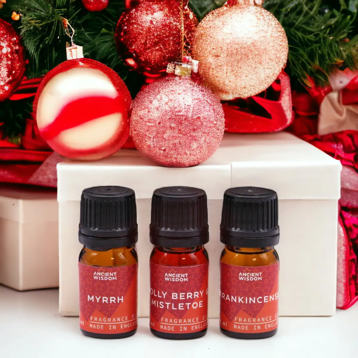 Set med juldoftoljor i 5 ml flaskor med pipett - produktbild 3
