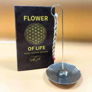 Set med reprökelse och silverpläterad hållare – Livets blomma - produktbild 2