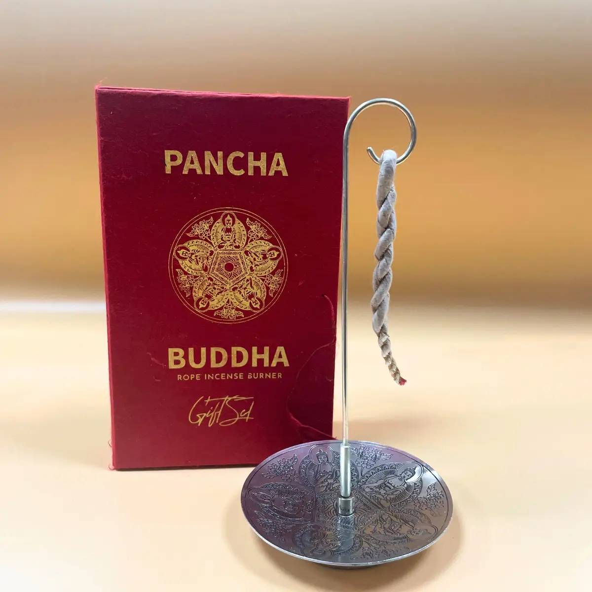 Set med reprökelse och silverpläterad hållare Pancha Buddha - produktbild 6