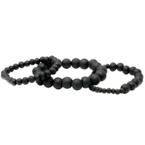 Set med svarta armband i träpärlor - produktbild 4