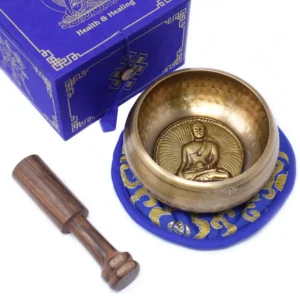 Set med tibetansk klangskål för medicinbuddha 10 cm - produktbild 5
