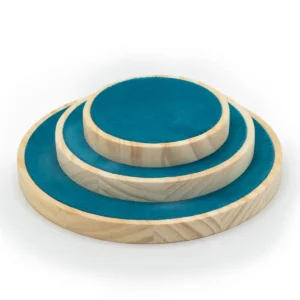 Set med tre runda smyckesställ i sammet (10 cm, 15 cm, 20 cm) - produktbild 3
