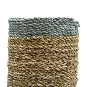 Set med vaser och förvaringskorgar i sjögräs och grått raffia, 4 delar - produktbild 4