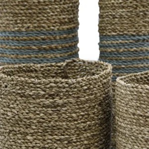 Set med vaser och förvaringskorgar i sjögräs och grått raffia, 4 delar - produktbild 7