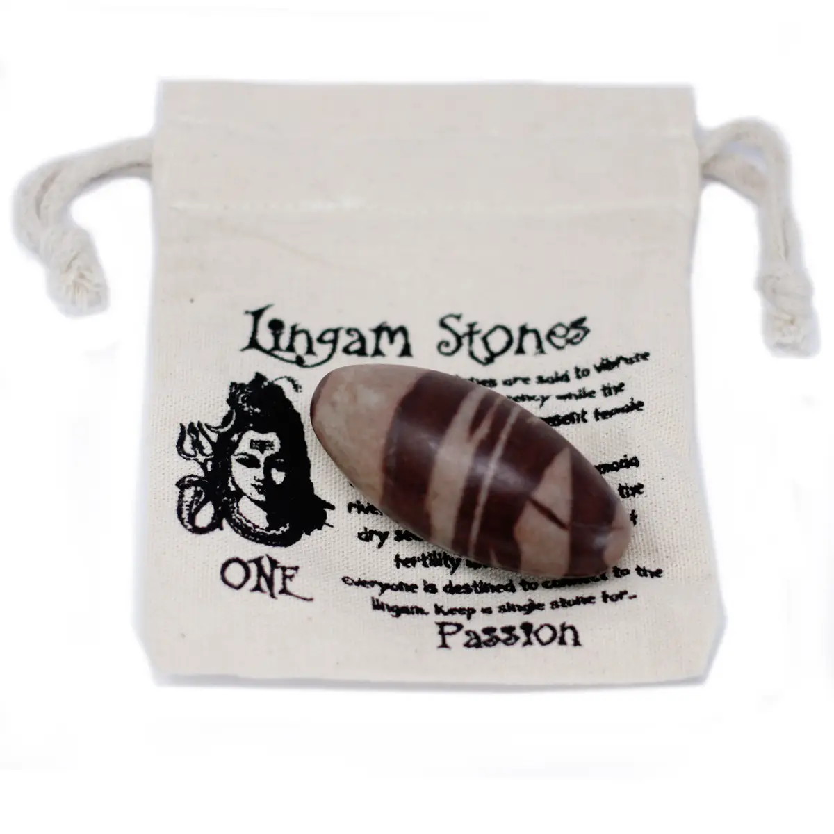 Shiva Lingam-sten 7,5 cm med 1 sten - produktbild 2